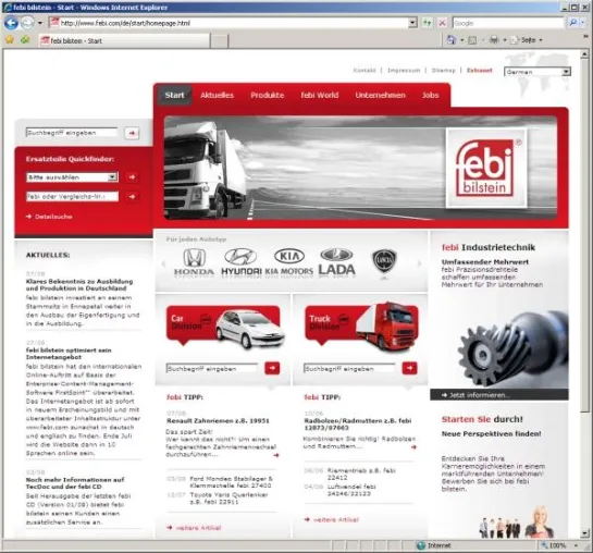 Bild: kernpunkt optimiert das Internetangebot von febi bilstein auf Basis von FirstSpirit