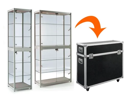 Bild: Produktneuheit bei VitrinenShop.com: Mobile Vitrinen für Messen