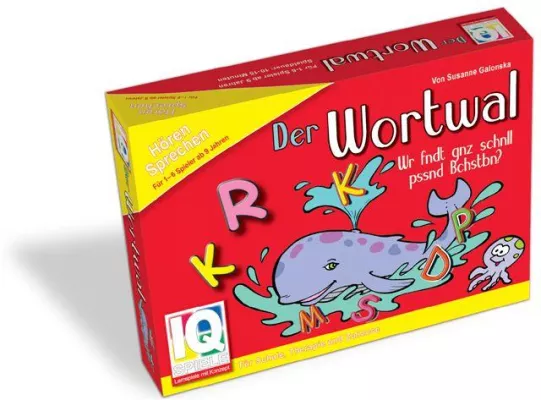 Bild: „Der Wortwal“ von IQ-Spiele nominiert für den Dt. Lernspielpreis