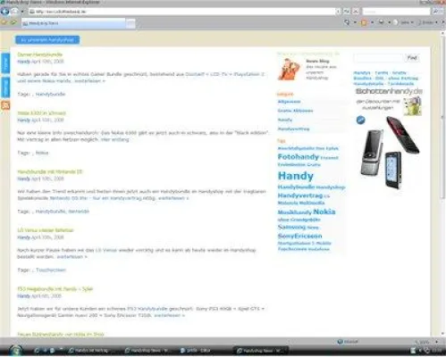 Bild: Ein Handyshop bloggt