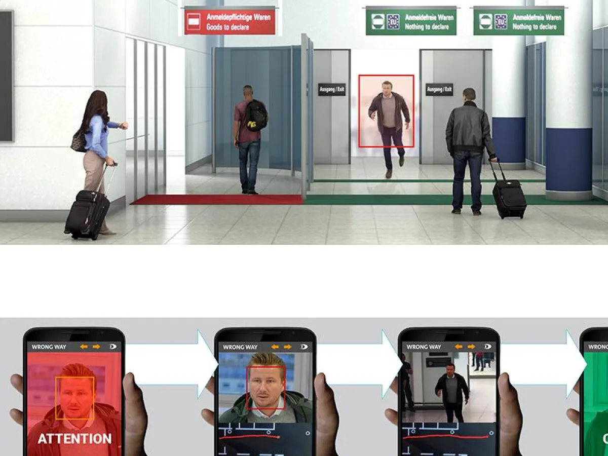 Teilautomatisierte Überwachungslösung für den Flughafen-Sicherheitsbereich