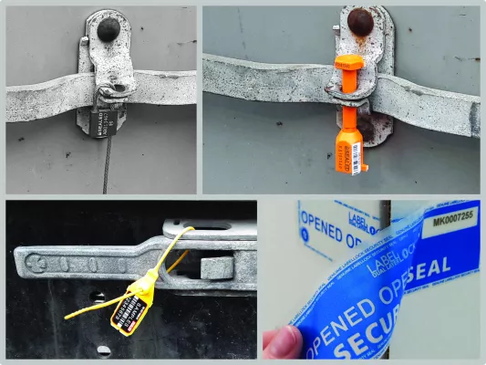 Bild: Transportwege sichern – Güter schützen – Manipulation anzeigen