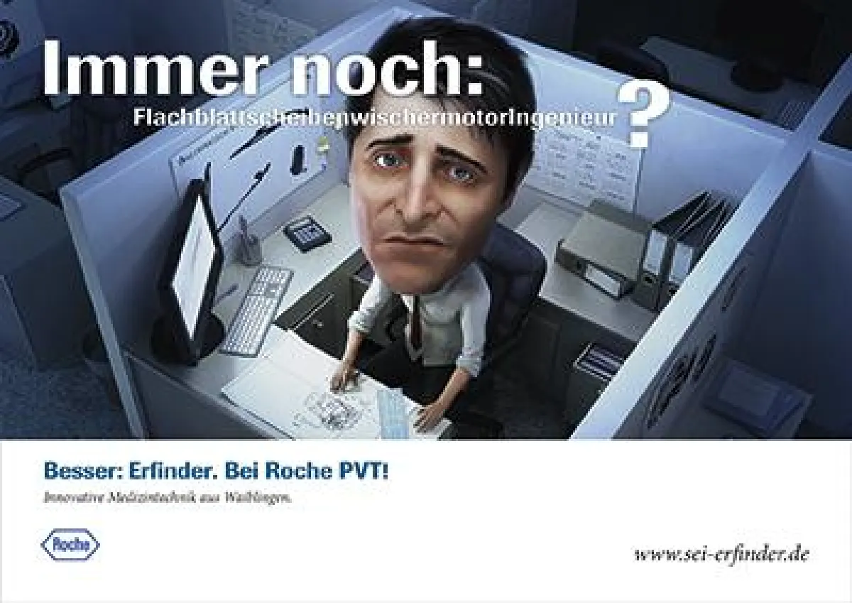 Abbildung: Anzeigenmotiv der Roche PVT Kampagne