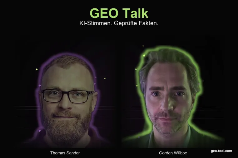 Bild: Keine Zeit für Podcasts? geo-tool.com produziert GEO Talk mit KI-Stimmen und geprüften Fakten