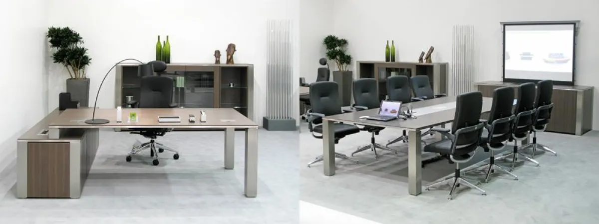 tessara Chefzimmer: Management-Schreibtisch und Konferentmöbel