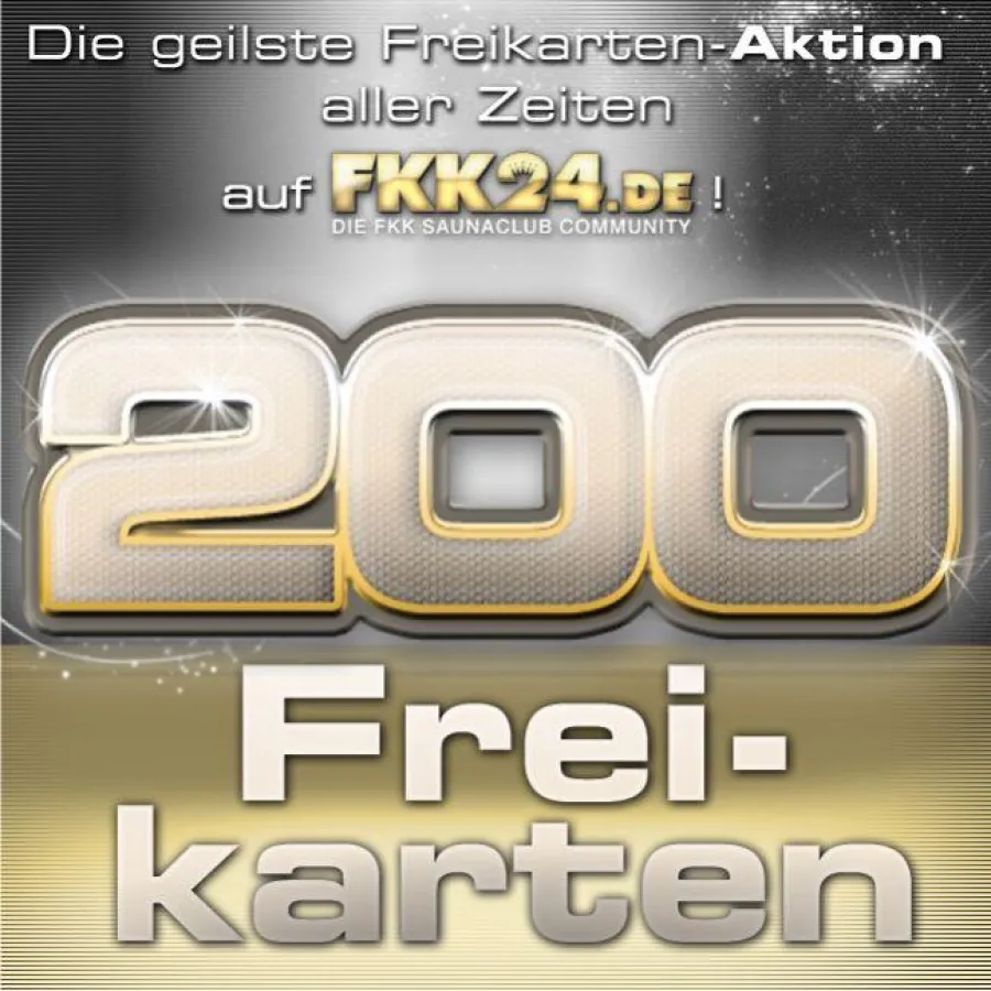 Eine aktive Beteiligung am Forengeschehen auf www.fkk24.de wird mit einer Freikarte belohnt!