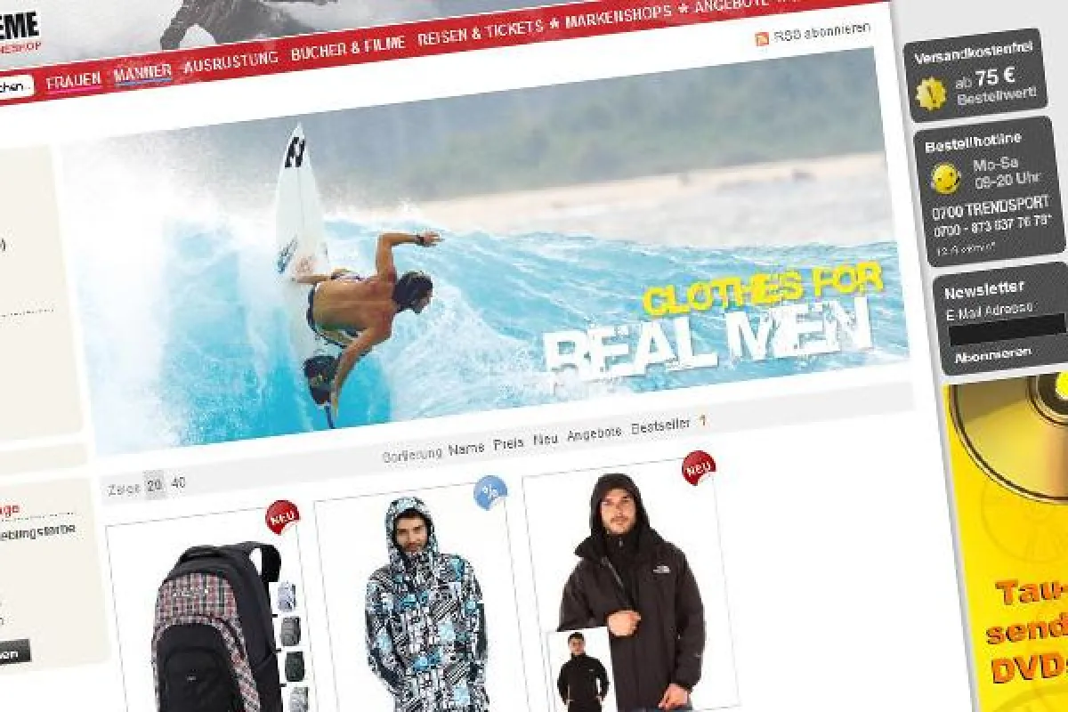 Das neue Shop-Layout