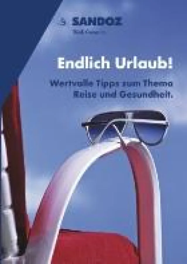 Viele gute Tipps, die einfach und problemlos umzusetzen sind: der Reiseratgeber „Endlich Urlaub!“ von Sandoz.