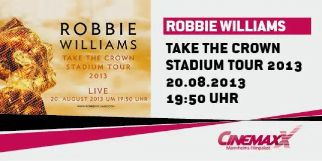 Bild: Robbie Williams LIVE auf der Kinoleinwand