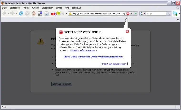Bild: Shop-und-Service berichtet über Phishing-Angriffe auf Amazon