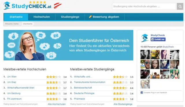 Bild: StudyCheck erobert nun auch Österreich