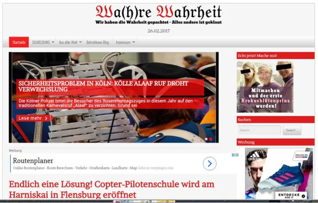 Bild: Wa(h)re Wahrheit, das brandneue Satiremagazin nun schon 250.000 Besucher