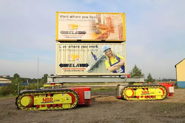 Bild: „Offroad-Container“: ELA System kommt bei Präsentation eines neuen Schwerlastsystems zum Einsatz