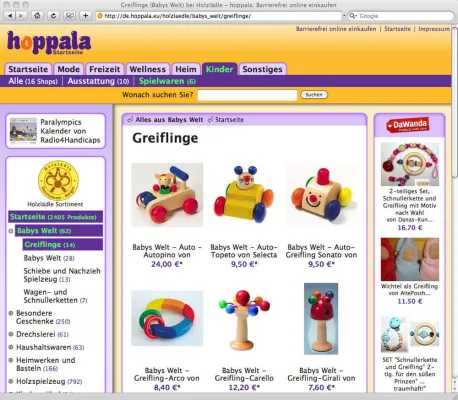 Bild: Online einkaufen für Senioren - hoppala.eu und DaWanda kooperieren bei Online Vermarktung