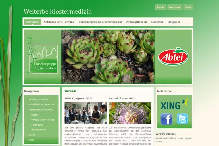 Bild: Forschergruppe Klostermedizin mit neuer Internetpräsenz