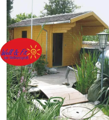 Bild: Erste Gartensauna im Standardmaß von Well & Fit