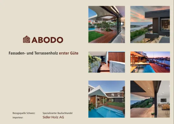 Bild: ABODO das Fassadenholz und Terrassenholz erster Güte für die Schweiz