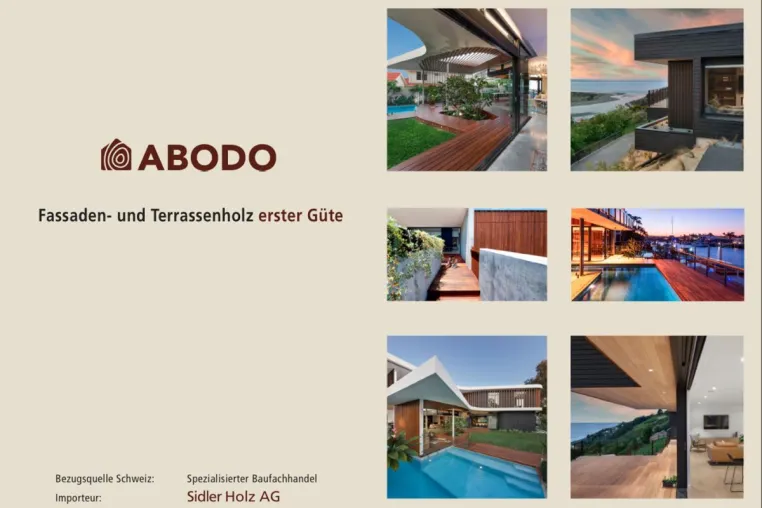 Bild: ABODO das Fassadenholz und Terrassenholz erster Güte für die Schweiz