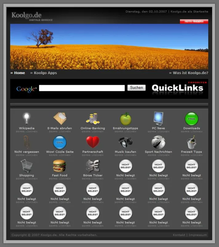 Screenshot www.koolgo.de
