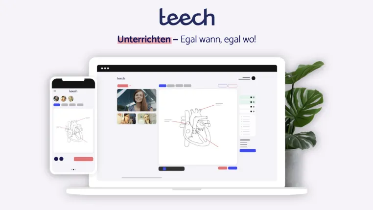 Bild: teech – Das digitale Klassenzimmer von heute – die hybride Mission für morgen! 