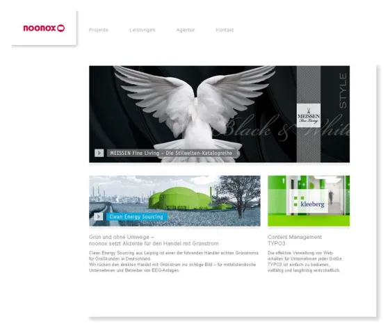 Bild: Neuer Webauftritt der Leipziger Werbeagentur noonox media
