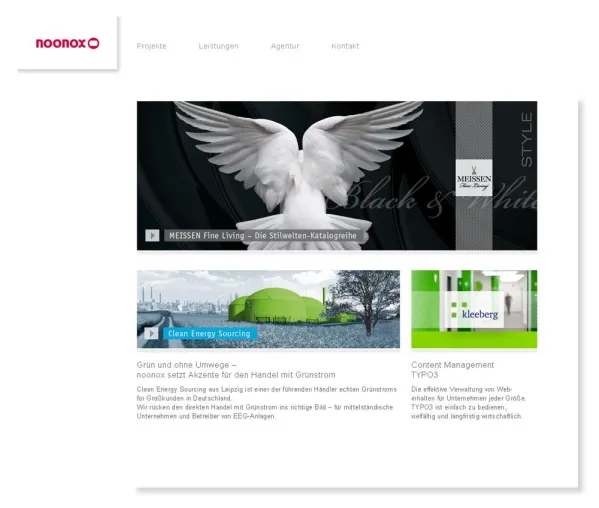 Bild: Neuer Webauftritt der Leipziger Werbeagentur noonox media