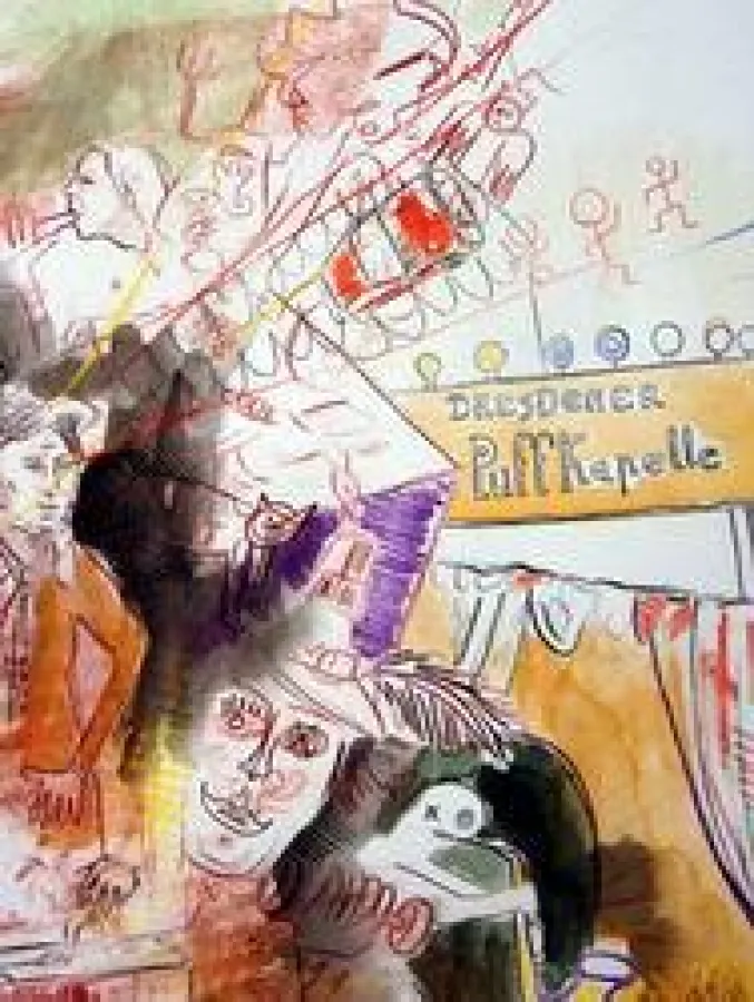 S.Osterhaus, Dresdener Puffkapelle, 2008, Zeichnung
