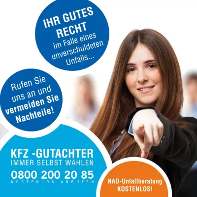 Bild: Ihr gutes Recht! Bei unverschuldetem Verkehrsunfall – Kfz Gutachter selbst wählen