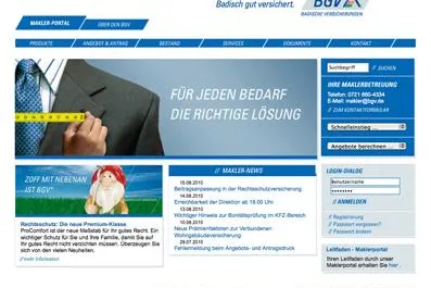 BGV / Badische Versicherungen gewinnen Eisenhut-Award für Makler- und Vermittlerportal bereits zum zweiten Mal Bild: BGV / Badische Versicherungen gewinnen Eisenhut-Award für Makler- und Vermittlerportal bereits zum zweiten Mal