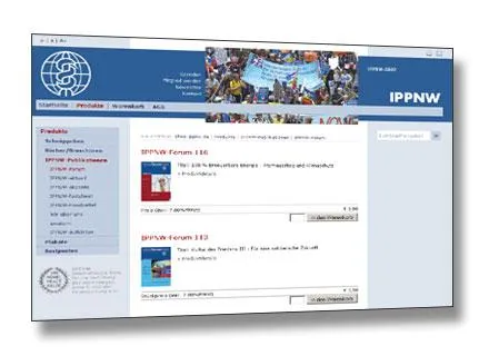 Internetagentur net4media realisiert Online-Shop für die Ärzteorganisation IPPNW mit TYPO3-Extension Commerce Bild: Internetagentur net4media realisiert Online-Shop für die Ärzteorganisation IPPNW mit TYPO3-Extension Commerce