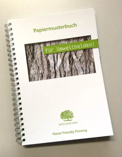 Papiermusterbuch für UMWELTHELDEN Bild: Papiermusterbuch für UMWELTHELDEN