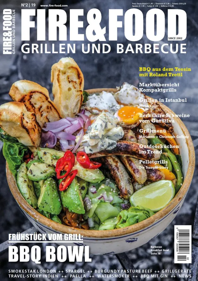 Die neue FIRE&FOOD ist jetzt am Kiosk oder online unter www.ff-grill-magazin.de erhältlich