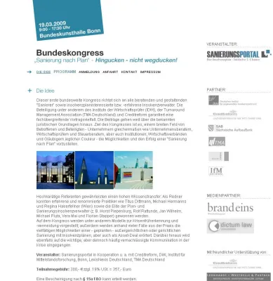 Bild: Insolvenz aktuell - 1. Bundeskongress „Sanierung nach Plan“ - Motto - Hingucken - nicht wegducken