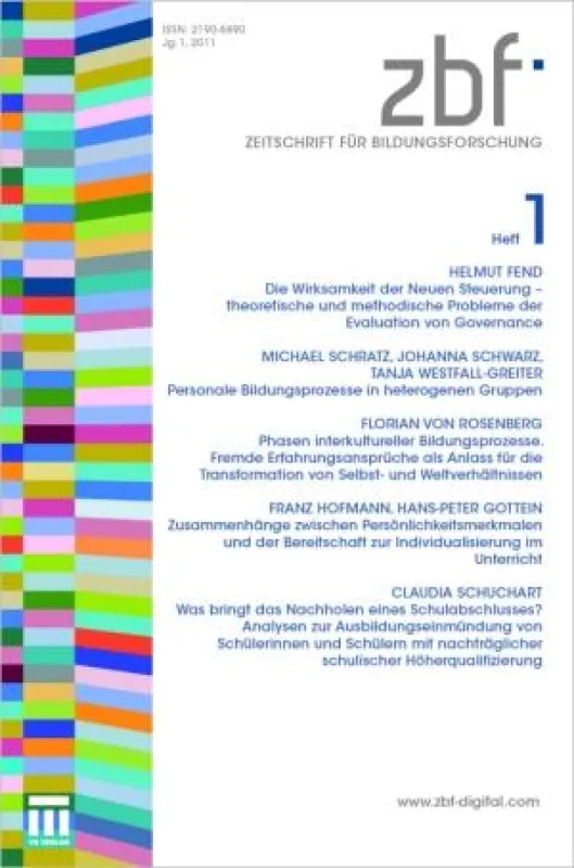 Cover der ersten Ausgabe der ZBF - Zeitschrift für Bildungsforschung