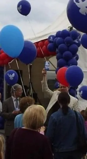 Bild: Luftballon vom Geraer Friedensfest landete in Sachsen