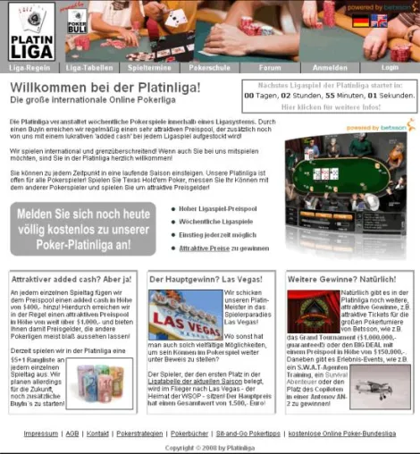 Die Pokerszene ist mit der Platinliga um ein Angebot reicher Bild: Die Pokerszene ist mit der Platinliga um ein Angebot reicher