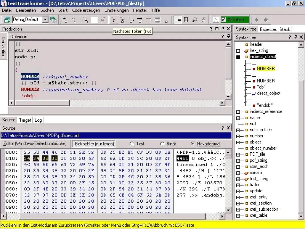 Hex-Editor beim Debuggen