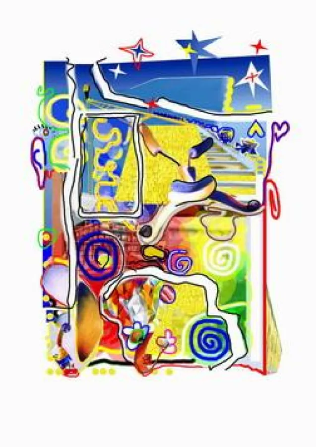 Die goldene Leiter mit dem Luftpumpenreiter