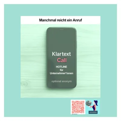 Bild: Hotline für Unternehmer:innen – nicht alles gehört in den Flurfunk