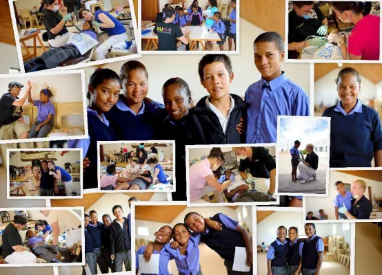Bild: Ehrenamtlich im Einsatz: Acht Mitarbeiter der Berliner Zahnarztpraxis KU64 behandelten Kinder in Südafrika