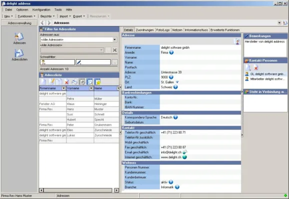 Bild: delight address 3.2: Die superschnelle Volks-Adressverwaltung