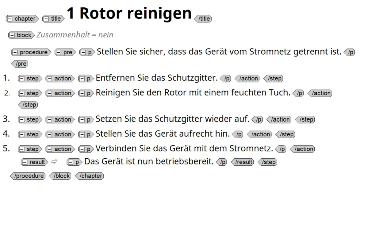 Handlungsanweisung von der KI formuliert und strukturiert (© DOCUFY GmbH)