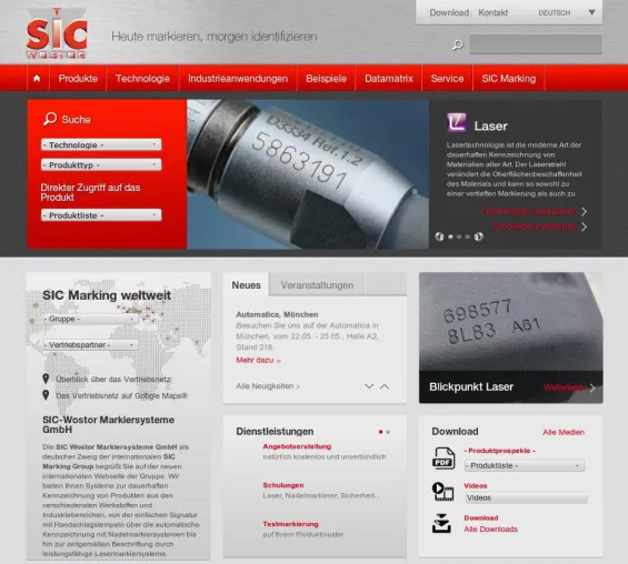 Bild: Neue Webpräsenz der SIC Wostor Markiersysteme GmbH