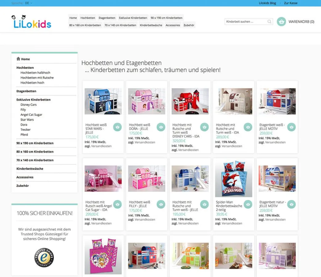 Hochbetten und Etagenbetten - Lilokids Onlineshop
