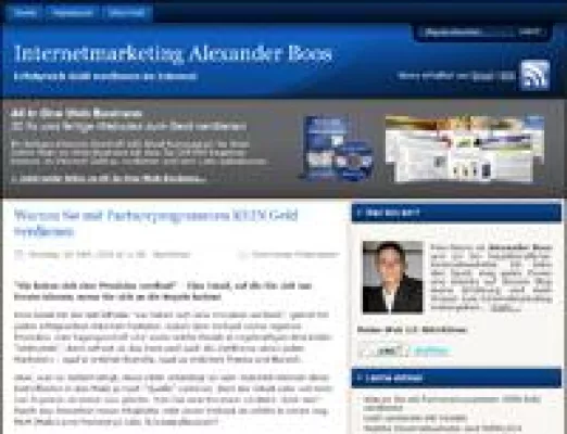 Bild: Erfolgsgeschichte geht weiter - Internetmarketer Alexander Boos startet neuen Erfolgs-Blog