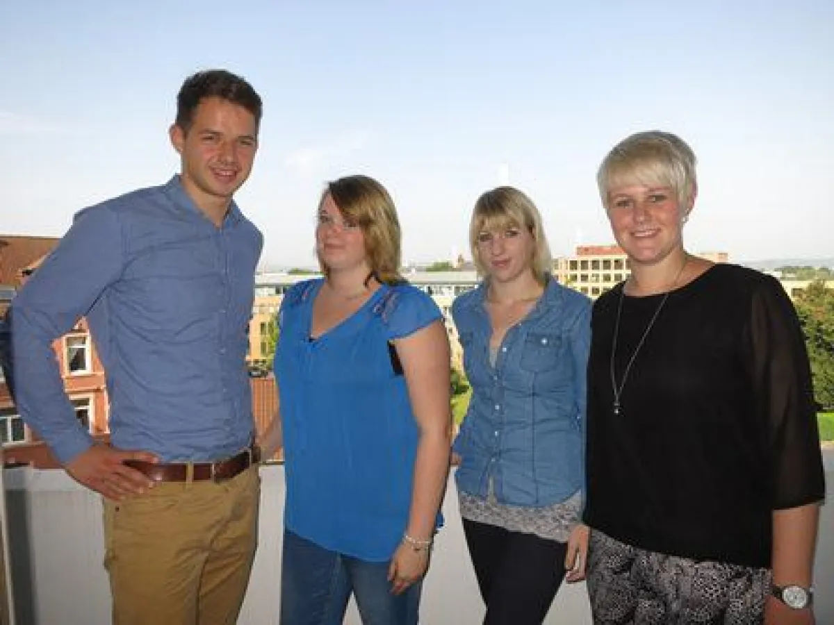 Adrian von Cube, Jessy Philipp, Franziska Wielert und Mareike Fahrenholz (v.l.n.r.). 	Quelle: GöHv.