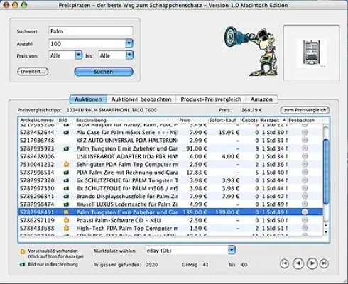 Bild: Preispiraten – Neu in der Version 1.0 Macintosh Edition