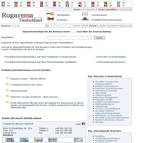 Die länderübergreifende Business-Suche Bild: Die länderübergreifende Business-Suche
