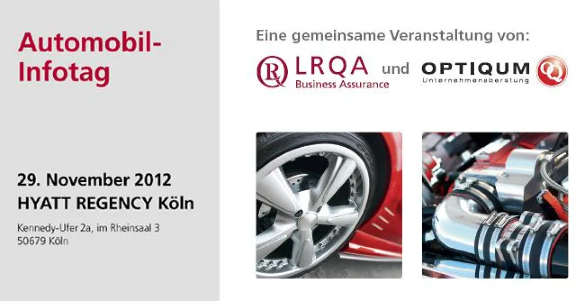 Automobil-Infotag am 29. November 2012 in Köln: Seien Sie dabei!