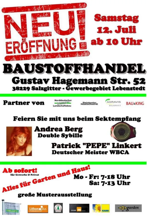 Neueröffnung Baustoffhandel in Salzgitter